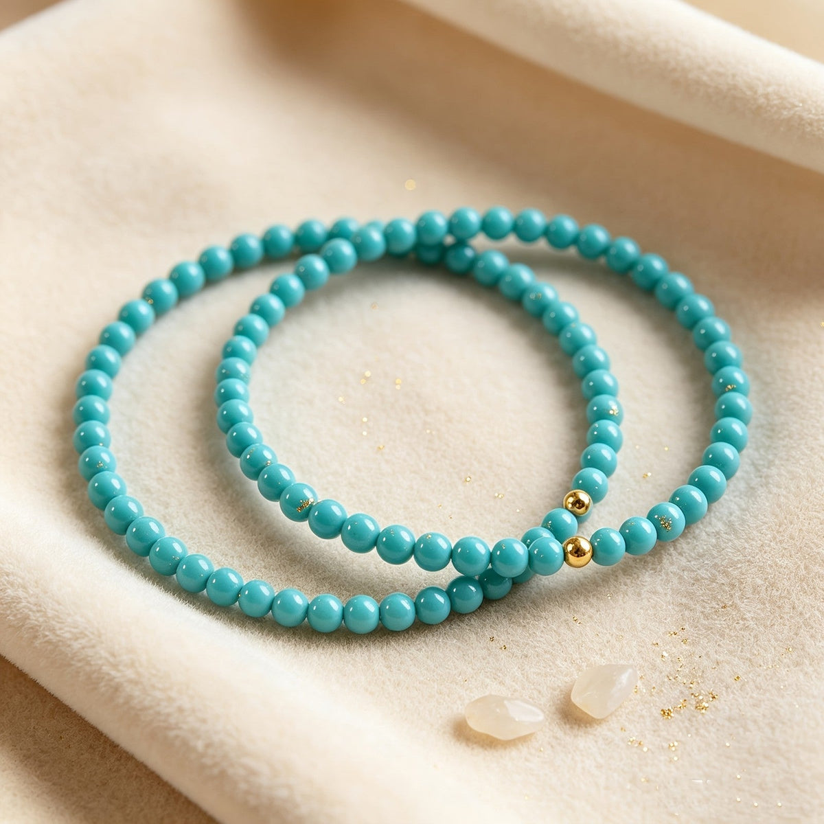 Turquoise Bead Bracelet Set