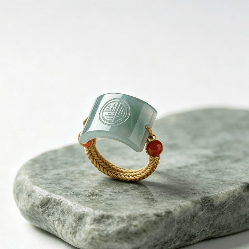 Jade Fu Symbol Ring