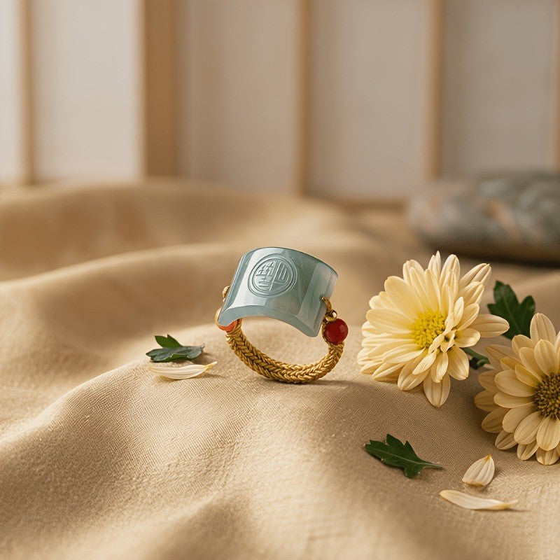 Jade Fu Symbol Ring