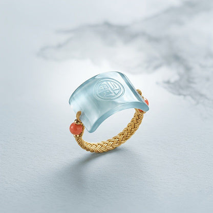 Jade Fu Symbol Ring