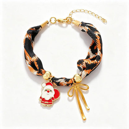 Leopard Ribbon Enamel Charm Bracelet