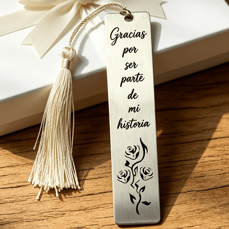 Rose Engraved Bookmark