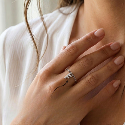 Crystal Initial Chain Ring