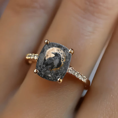 Crow Moon Square Ring