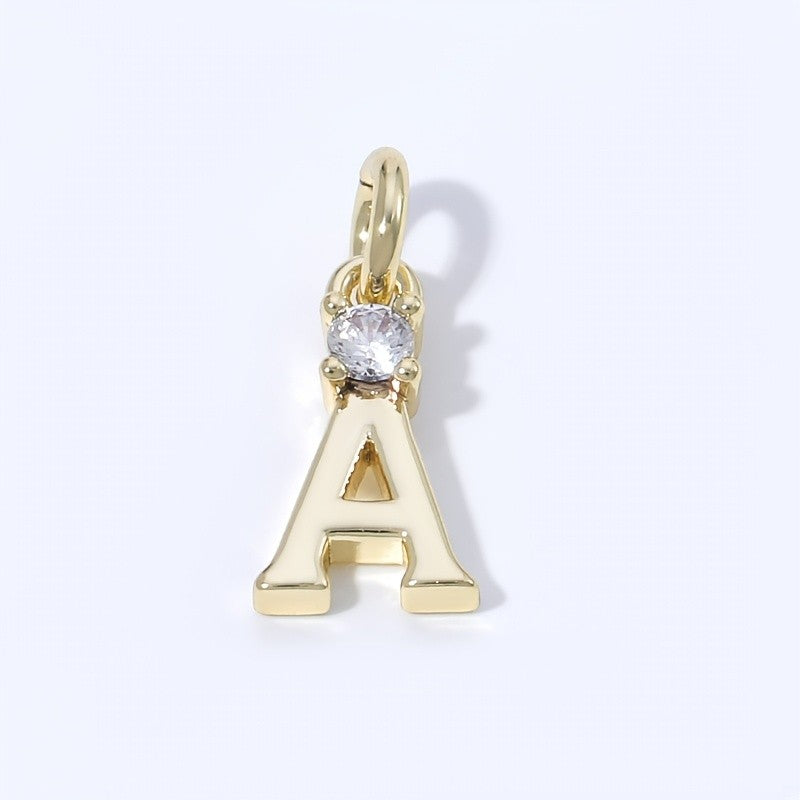 Crystal Initial Pendant