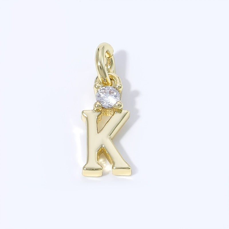 Crystal Initial Pendant