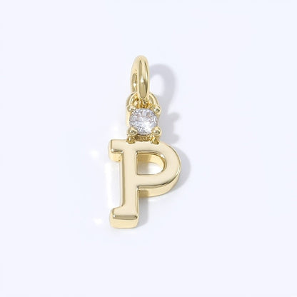 Crystal Initial Pendant