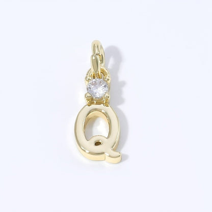 Crystal Initial Pendant