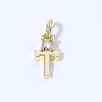 Crystal Initial Pendant