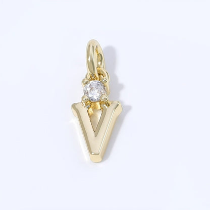 Crystal Initial Pendant