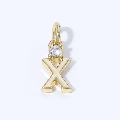 Crystal Initial Pendant