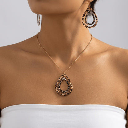 Leopard Teardrop Jewelry Set