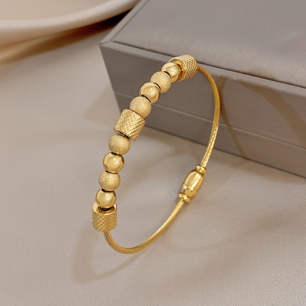 Textured Bead Cuff Bracelet