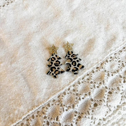 Leopard Tree Earrings