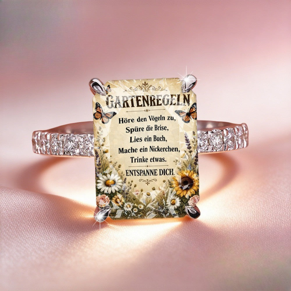 Floral Garden Rules Ring