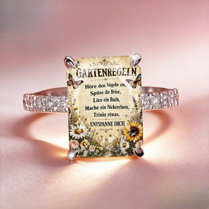 Floral Garden Rules Ring