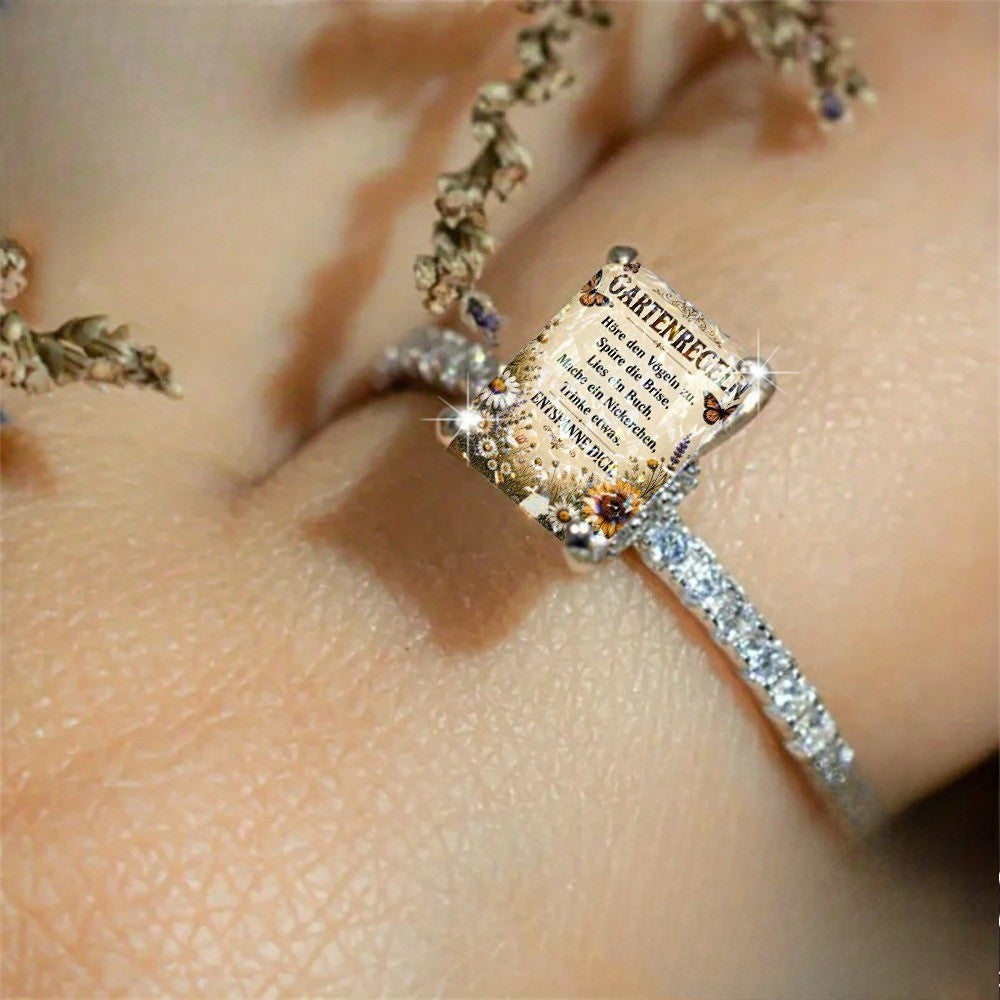 Floral Garden Rules Ring