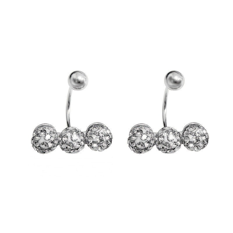 Three Ball Crystal Earrings
