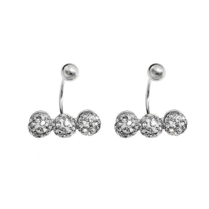 Three Ball Crystal Earrings