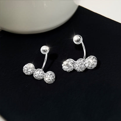 Three Ball Crystal Earrings
