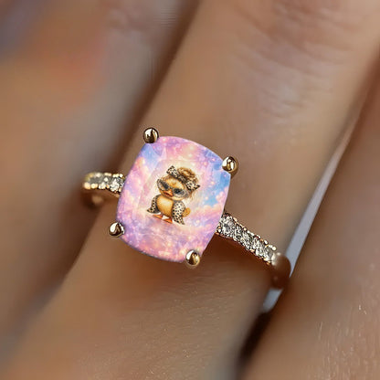 Iridescent Duck Square Ring