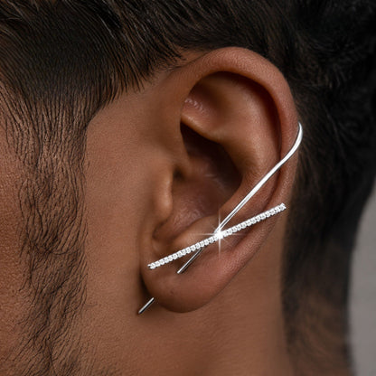 Cubic Zirconia Bar Ear Cuff