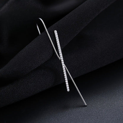 Cubic Zirconia Bar Ear Cuff