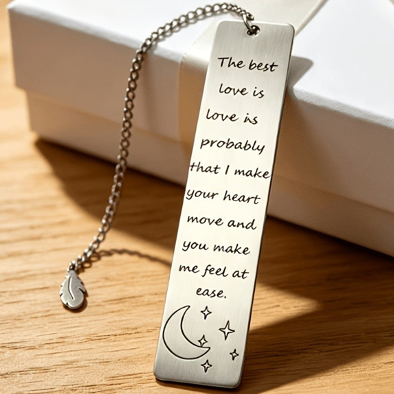 Love Quote Moon & Star Bookmark