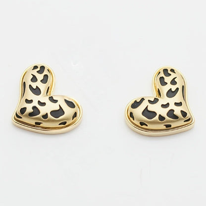 Leopard Teardrop Stud Earrings