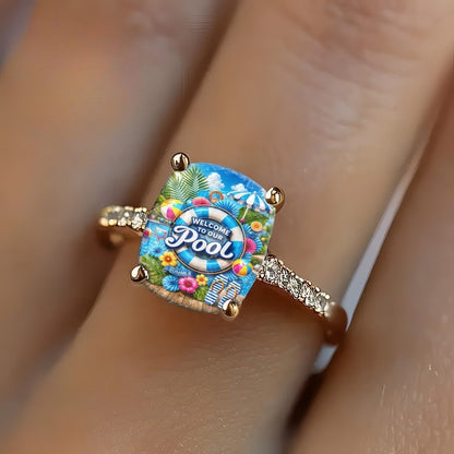 Summer Pool Party Square Ring