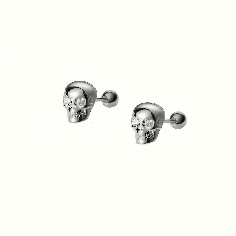 Crystal Skull Stud Earrings