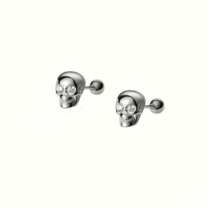 Crystal Skull Stud Earrings