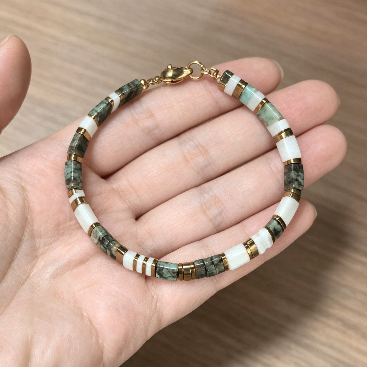 Blue Stone Inlay Bracelet