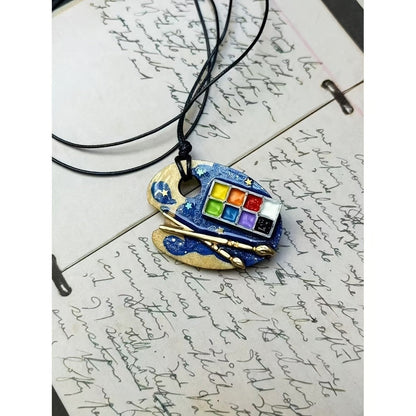 Colorful Paint Palette Necklace