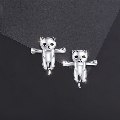 Lazy Cat Stud Earrings