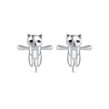 Lazy Cat Stud Earrings