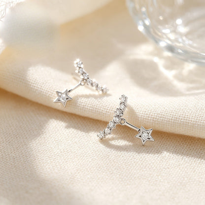 Crystal Star Drop Earrings