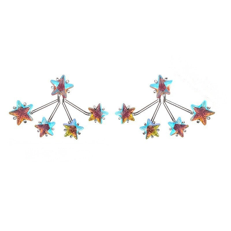 Iridescent Star Cluster Ear Cuff