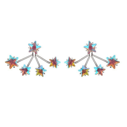 Iridescent Star Cluster Ear Cuff