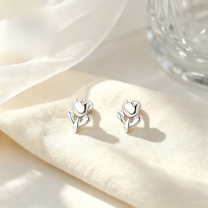 Tulip Flower Stud Earrings