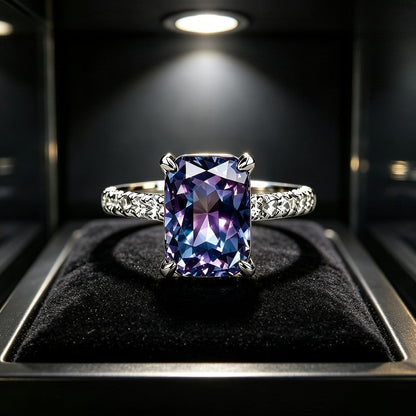 Iridescent Rectangular Stone Ring