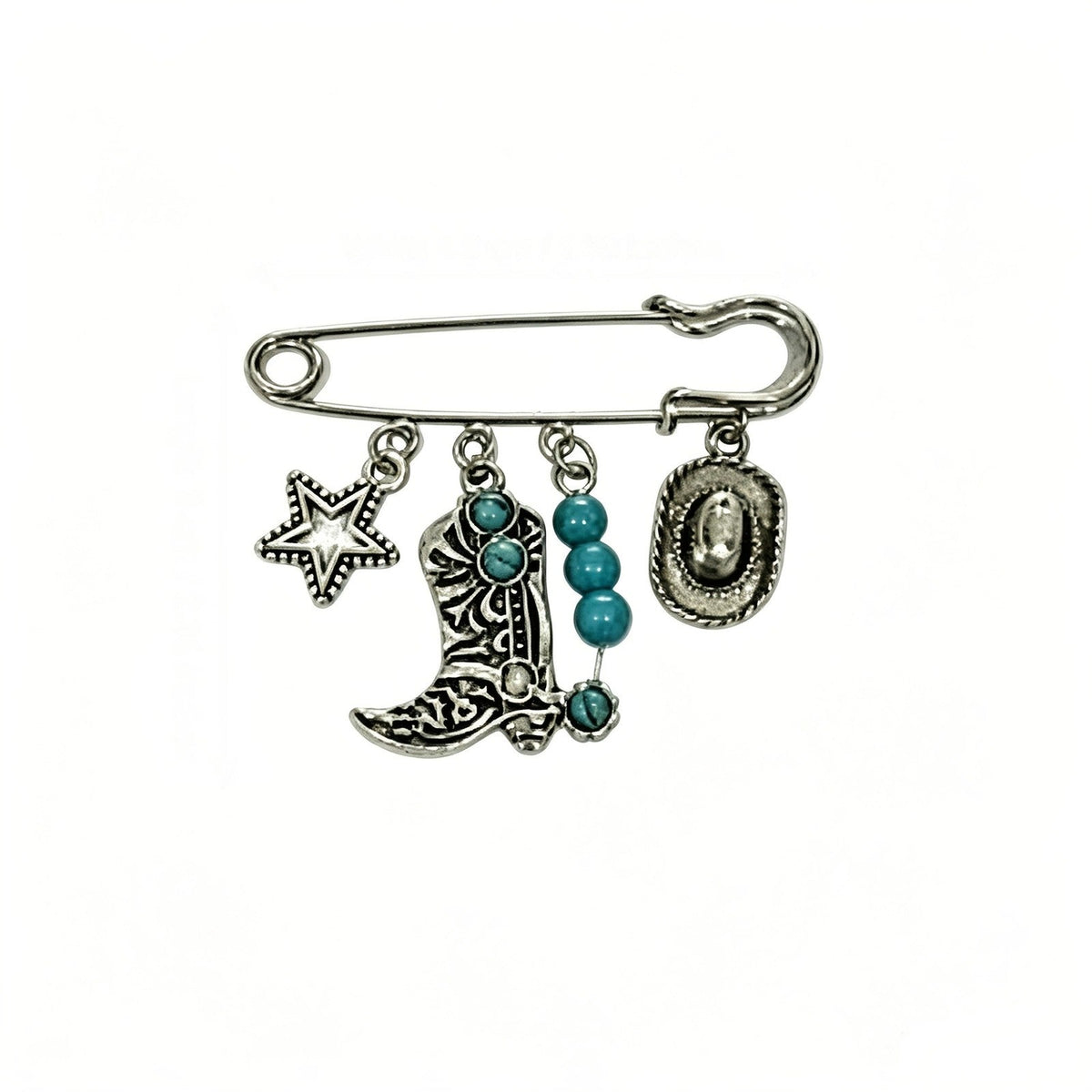 Western Charm Safety Pin Pendant