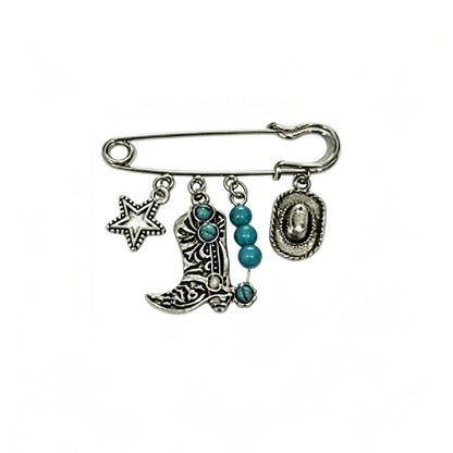 Western Charm Safety Pin Pendant