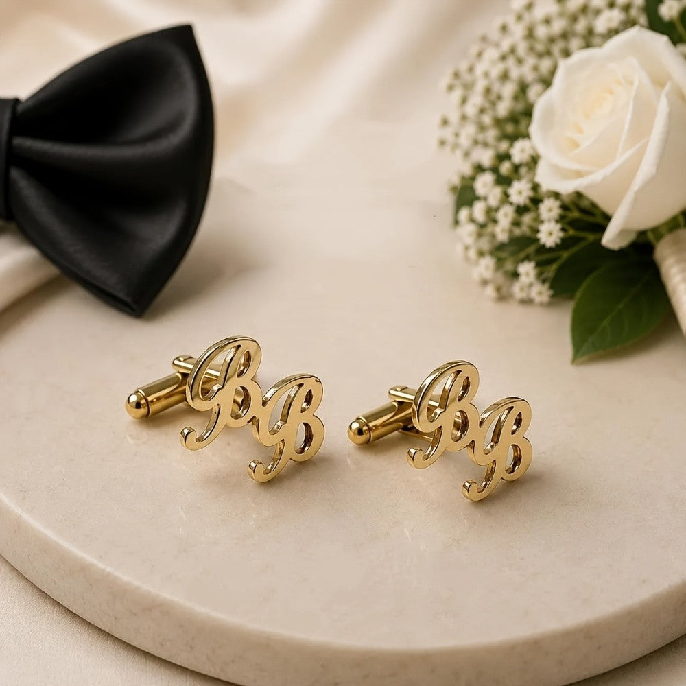 Cursive Initial Cufflinks