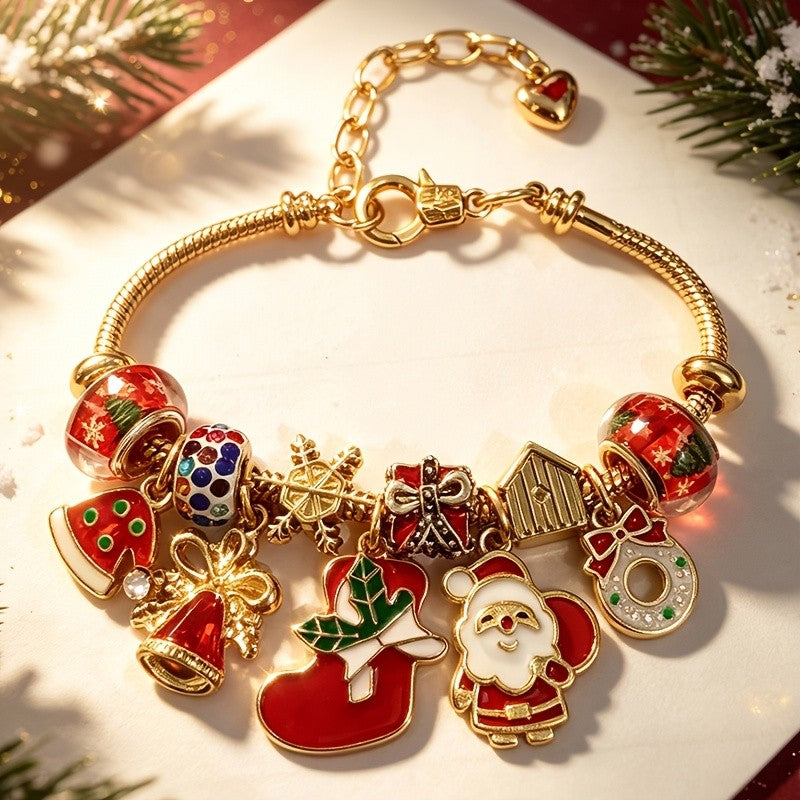 Holiday Charm Snake Bracelet