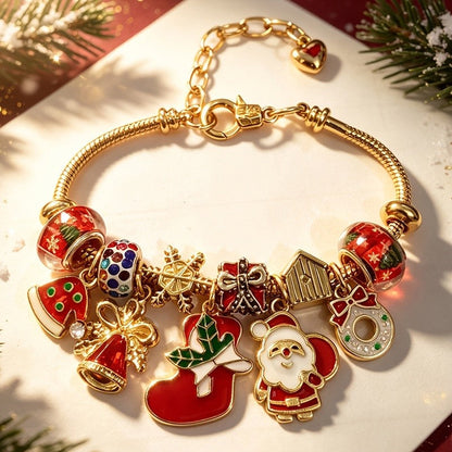 Holiday Charm Snake Bracelet