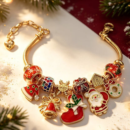 Holiday Charm Snake Bracelet