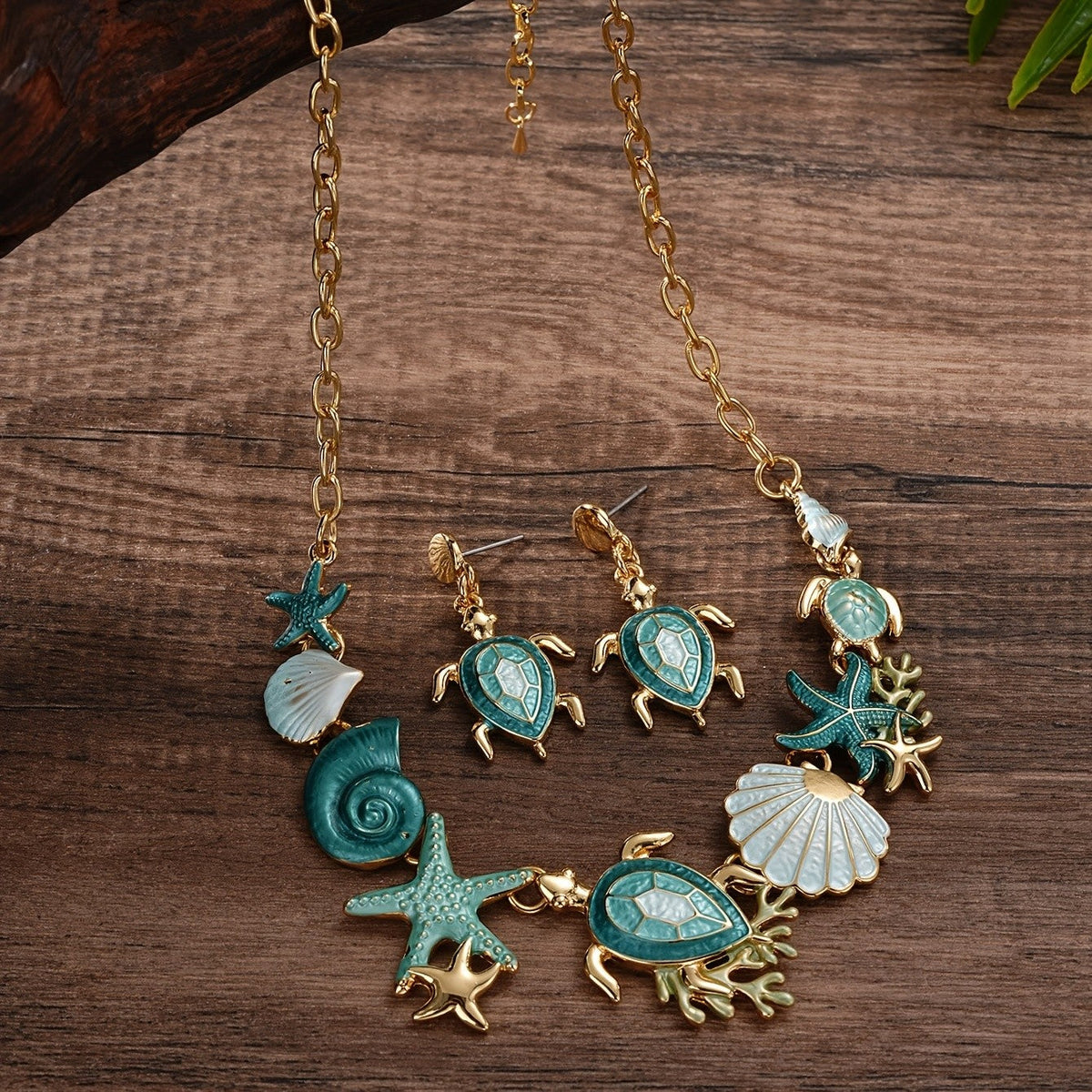 Sea Turtle & Starfish Jewelry Set