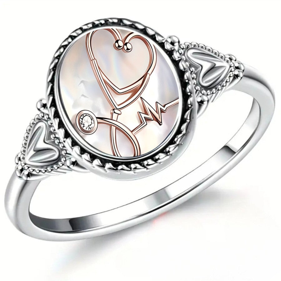 Stethoscope Heart Ring