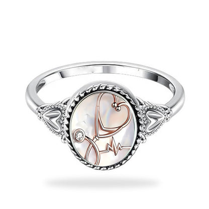 Stethoscope Heart Ring